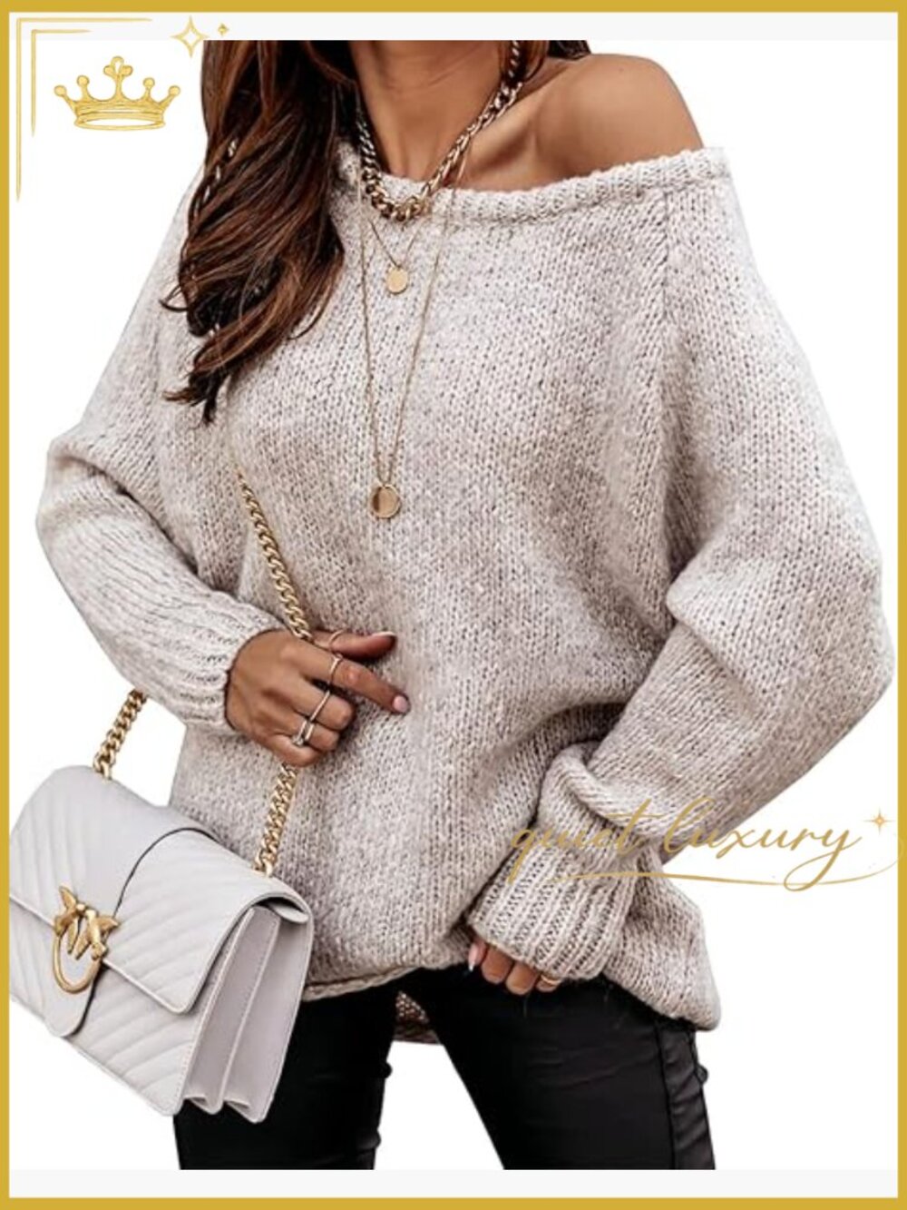 Women's Casual Long Sleeve Oversized Pullover Sweater Crew Neck Soft Ribbed